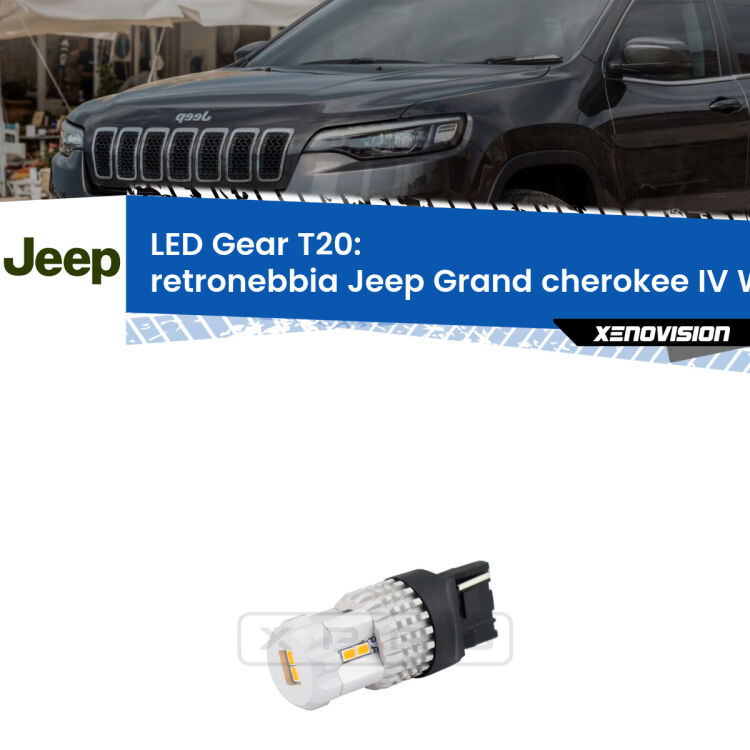<strong>Retronebbia LED per Jeep Grand cherokee IV</strong> WK2 2011 - 2020. Lampada <strong>T20</strong> rossa modello Gear.
