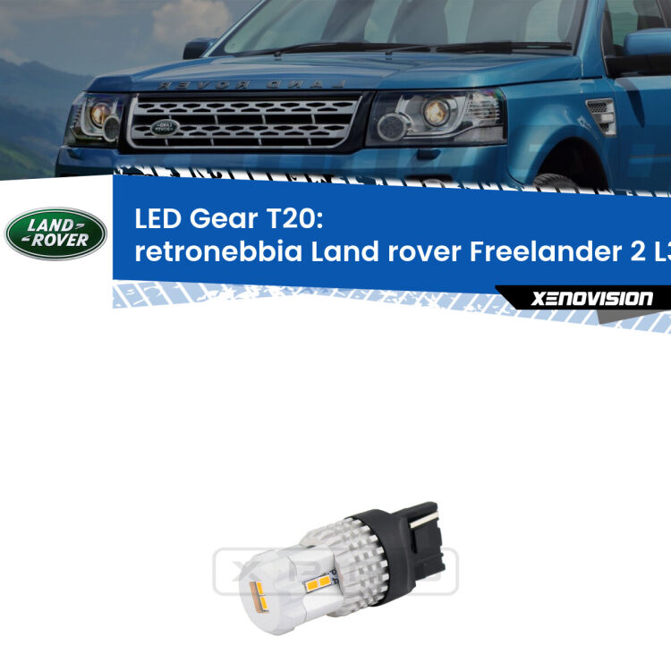 <strong>Retronebbia LED per Land rover Freelander 2</strong> L359 2013 - 2014. Lampada <strong>T20</strong> rossa modello Gear.