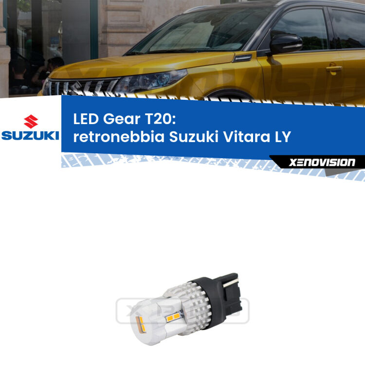 <strong>Retronebbia LED per Suzuki Vitara</strong> LY restyling. Lampada <strong>T20</strong> rossa modello Gear.