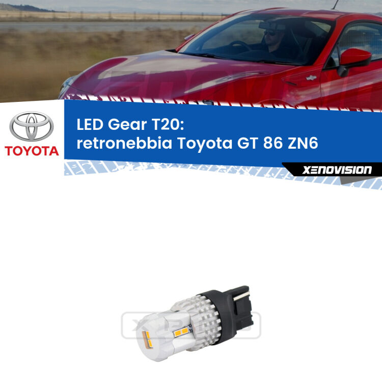 <strong>Retronebbia LED per Toyota GT 86</strong> ZN6 2012 - 2020. Lampada <strong>T20</strong> rossa modello Gear.