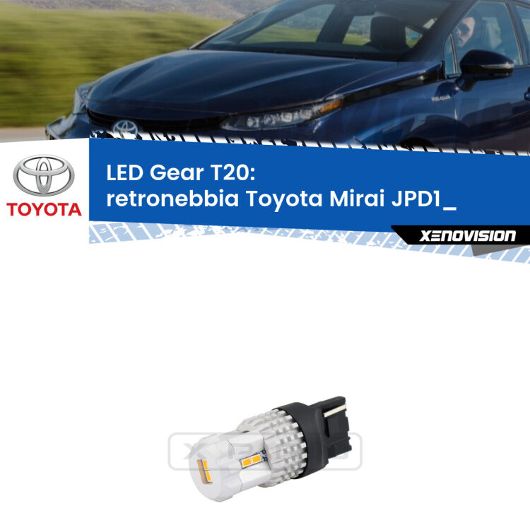 <strong>Retronebbia LED per Toyota Mirai</strong> JPD1_ 2014 in poi. Lampada <strong>T20</strong> rossa modello Gear.