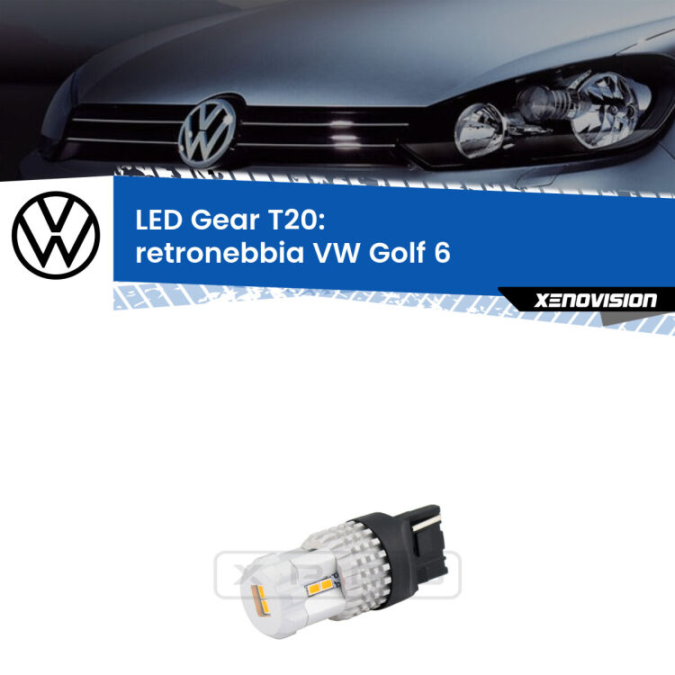 0 Retronebbia LED T20 Gear per VW Golf 6 2008 - 2011 <strong>Retronebbia LED per VW Golf 6</strong> 2008 - 2011. Lampada <strong>T20</strong> rossa modello Gear.