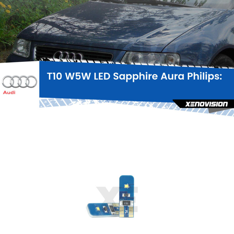 0 Aura W5W: LED per Luce Bagagliaio A3 (8L) 1996 -2003 <p>Coppia T10 LED a due lati con chip PHILIPS ZES per un'illuminazione incredibilmente potente e pura. Veri gioielli.</p>