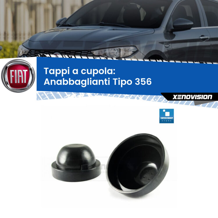 <strong>Tappi coprifaro a cupola</strong> per Anabbaglianti Fiat Tipo: indispensabili per kit LED a ventola. Evitano il soffocamento ventole e fulminazione del kit LED.