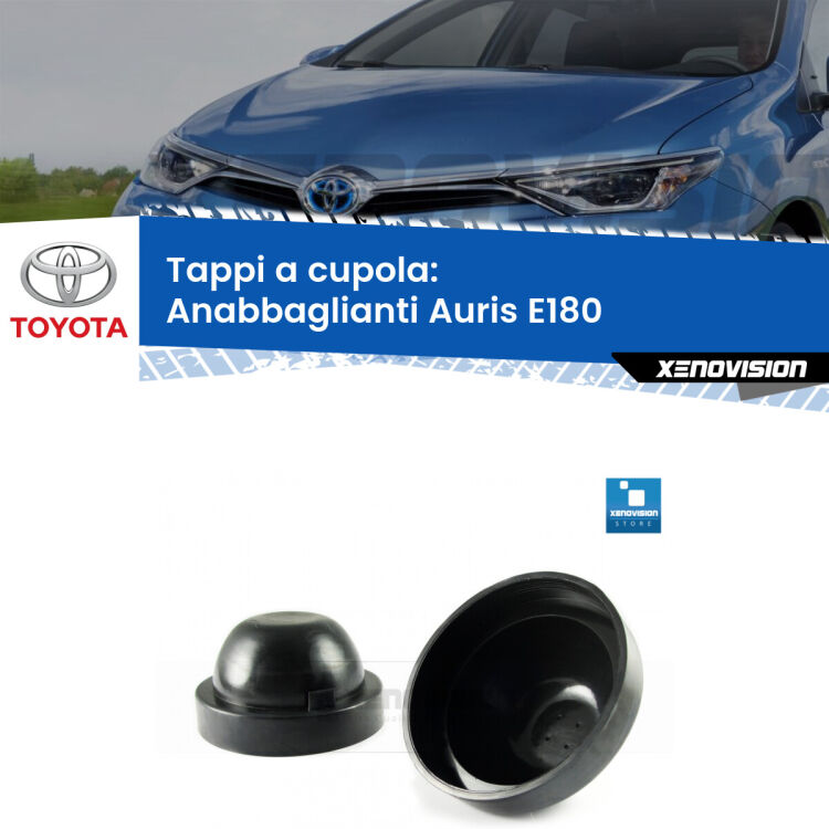 <strong>Tappi coprifaro a cupola</strong> per Anabbaglianti Toyota Auris: indispensabili per kit LED a ventola. Evitano il soffocamento ventole e fulminazione del kit LED.