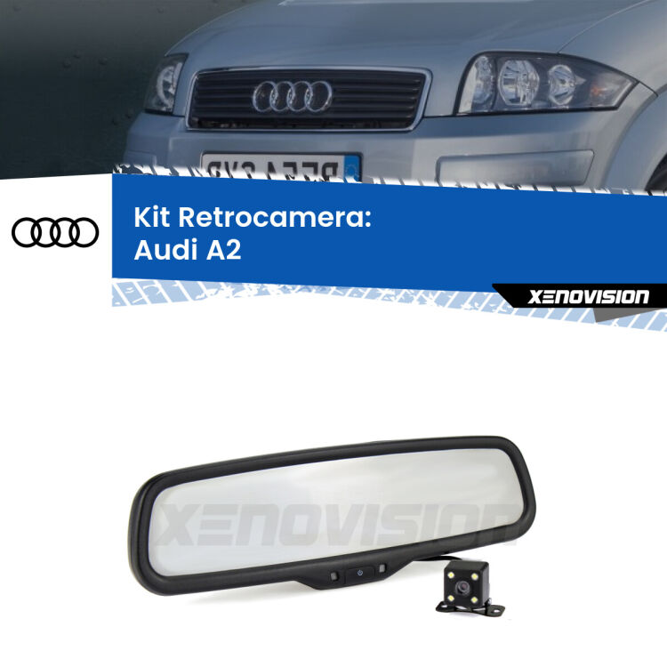 Telecamera e Specchio retrovisore OEM Look con display invisibile per Audi A2 Kit Telecamera Parcheggio e Specchietto retrovisore con display invisibile per Audi A2 . Spento è identico all’originale. In retromarcia, l’immagine appare in un riquadro prima invisibile