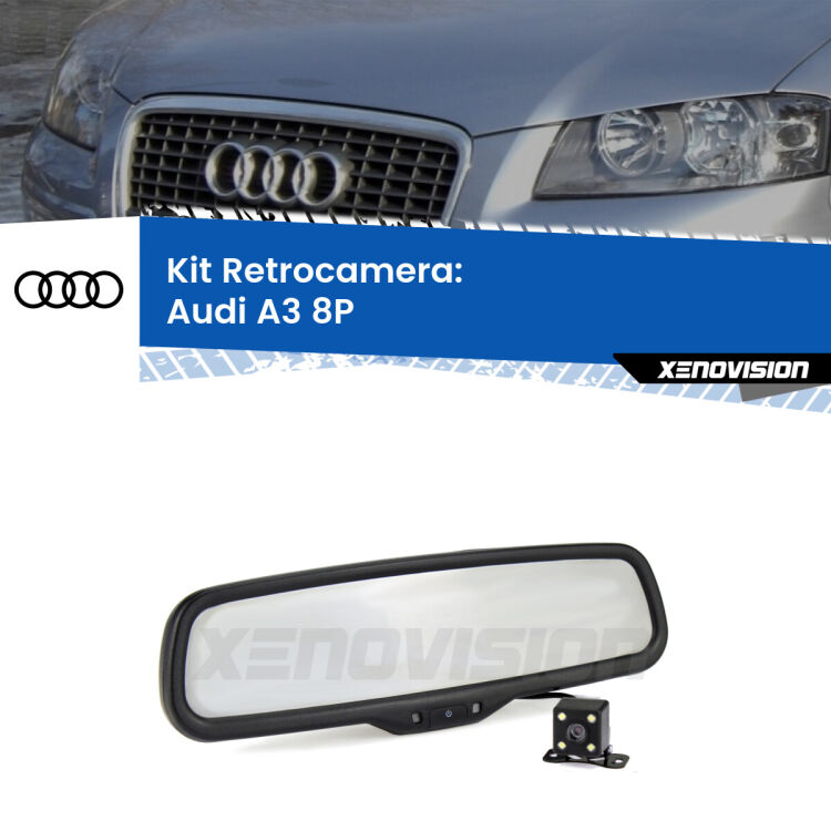 Telecamera e Specchio retrovisore OEM Look con display invisibile per Audi A3 8P Kit Telecamera Parcheggio e Specchietto retrovisore con display invisibile per Audi A3 8P. Spento è identico all’originale. In retromarcia, l’immagine appare in un riquadro prima invisibile