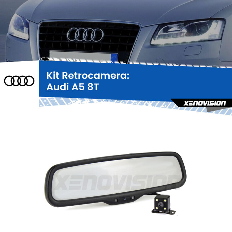 Telecamera e Specchio retrovisore OEM Look con display invisibile per Audi A5 8T Kit Telecamera Parcheggio e Specchietto retrovisore con display invisibile per Audi A5 8T. Spento è identico all’originale. In retromarcia, l’immagine appare in un riquadro prima invisibile