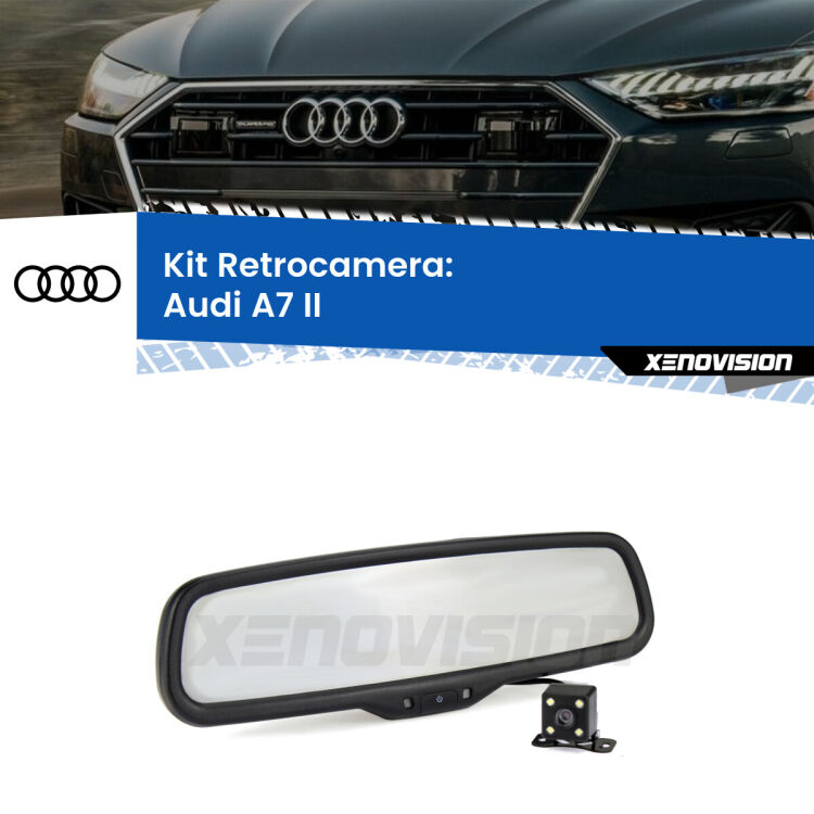 Telecamera e Specchio retrovisore OEM Look con display invisibile per Audi A7 II Kit Telecamera Parcheggio e Specchietto retrovisore con display invisibile per Audi A7 II. Spento è identico all’originale. In retromarcia, l’immagine appare in un riquadro prima invisibile