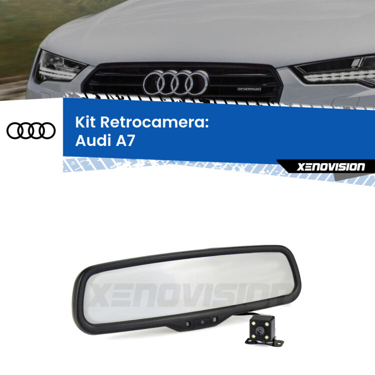 Telecamera e Specchio retrovisore OEM Look con display invisibile per Audi A7 Kit Telecamera Parcheggio e Specchietto retrovisore con display invisibile per Audi A7 . Spento è identico all’originale. In retromarcia, l’immagine appare in un riquadro prima invisibile