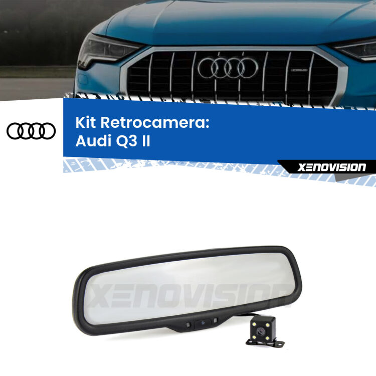 Telecamera e Specchio retrovisore OEM Look con display invisibile per Audi Q3 II Kit Telecamera Parcheggio e Specchietto retrovisore con display invisibile per Audi Q3 II. Spento è identico all’originale. In retromarcia, l’immagine appare in un riquadro prima invisibile