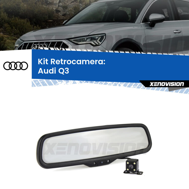 Telecamera e Specchio retrovisore OEM Look con display invisibile per Audi Q3 Kit Telecamera Parcheggio e Specchietto retrovisore con display invisibile per Audi Q3 . Spento è identico all’originale. In retromarcia, l’immagine appare in un riquadro prima invisibile