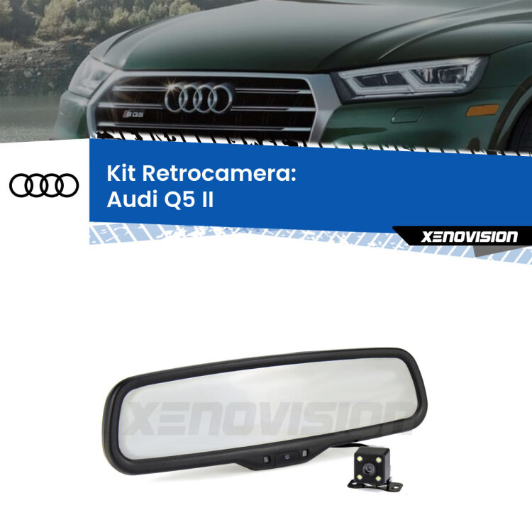 Telecamera e Specchio retrovisore OEM Look con display invisibile per Audi Q5 II Kit Telecamera Parcheggio e Specchietto retrovisore con display invisibile per Audi Q5 II. Spento è identico all’originale. In retromarcia, l’immagine appare in un riquadro prima invisibile