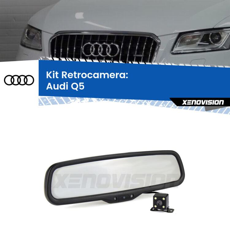Telecamera e Specchio retrovisore OEM Look con display invisibile per Audi Q5 Kit Telecamera Parcheggio e Specchietto retrovisore con display invisibile per Audi Q5 . Spento è identico all’originale. In retromarcia, l’immagine appare in un riquadro prima invisibile