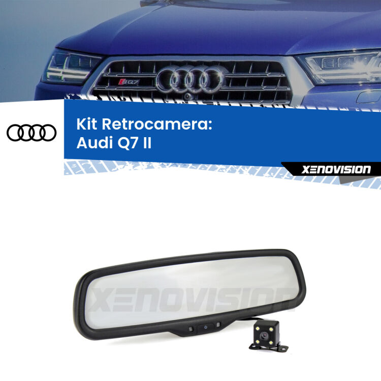 Telecamera e Specchio retrovisore OEM Look con display invisibile per Audi Q7 II Kit Telecamera Parcheggio e Specchietto retrovisore con display invisibile per Audi Q7 II. Spento è identico all’originale. In retromarcia, l’immagine appare in un riquadro prima invisibile