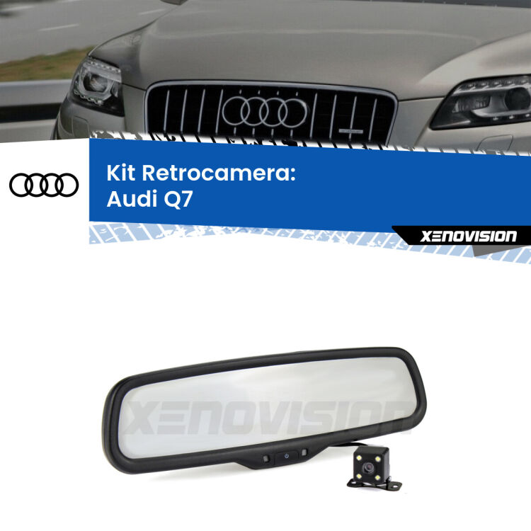 Telecamera e Specchio retrovisore OEM Look con display invisibile per Audi Q7 Kit Telecamera Parcheggio e Specchietto retrovisore con display invisibile per Audi Q7 . Spento è identico all’originale. In retromarcia, l’immagine appare in un riquadro prima invisibile