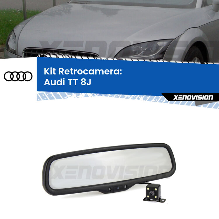 Telecamera e Specchio retrovisore OEM Look con display invisibile per Audi TT 8J Kit Telecamera Parcheggio e Specchietto retrovisore con display invisibile per Audi TT 8J. Spento è identico all’originale. In retromarcia, l’immagine appare in un riquadro prima invisibile