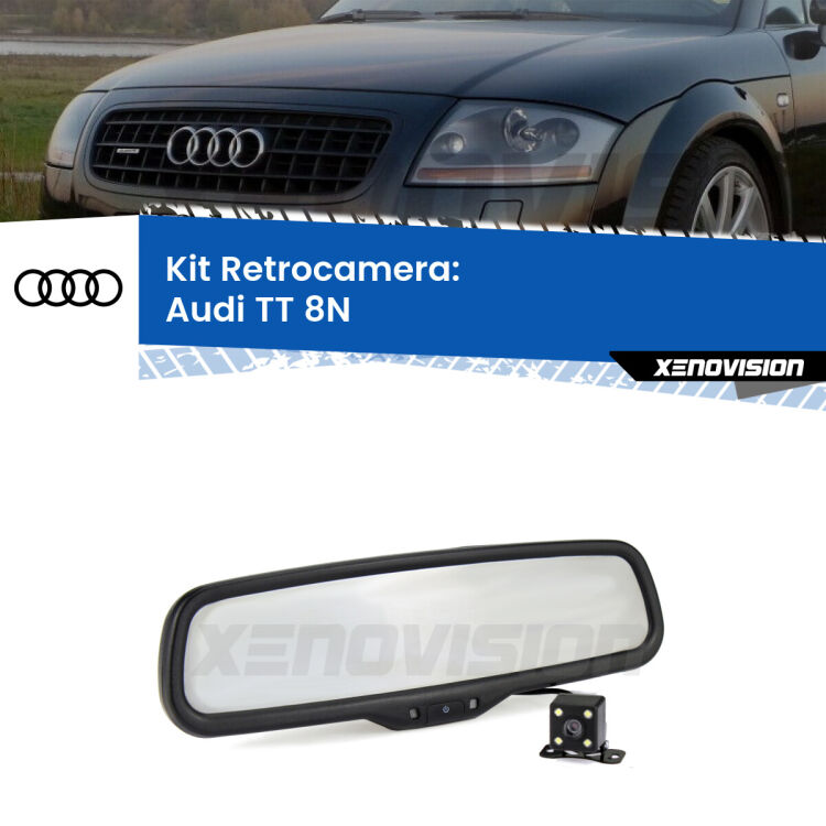Telecamera e Specchio retrovisore OEM Look con display invisibile per Audi TT 8N Kit Telecamera Parcheggio e Specchietto retrovisore con display invisibile per Audi TT 8N. Spento è identico all’originale. In retromarcia, l’immagine appare in un riquadro prima invisibile
