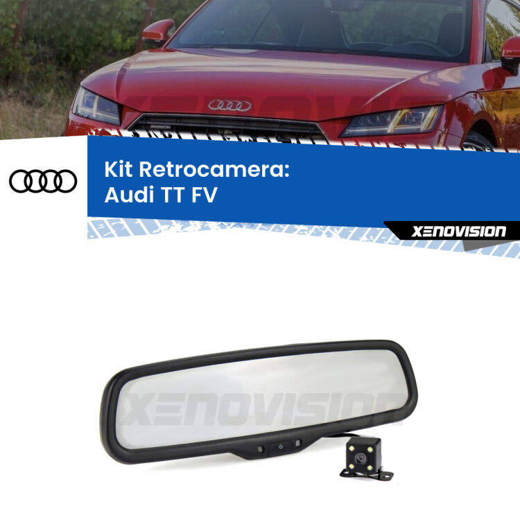 Telecamera e Specchio retrovisore OEM Look con display invisibile per Audi TT FV Kit Telecamera Parcheggio e Specchietto retrovisore con display invisibile per Audi TT FV. Spento è identico all’originale. In retromarcia, l’immagine appare in un riquadro prima invisibile