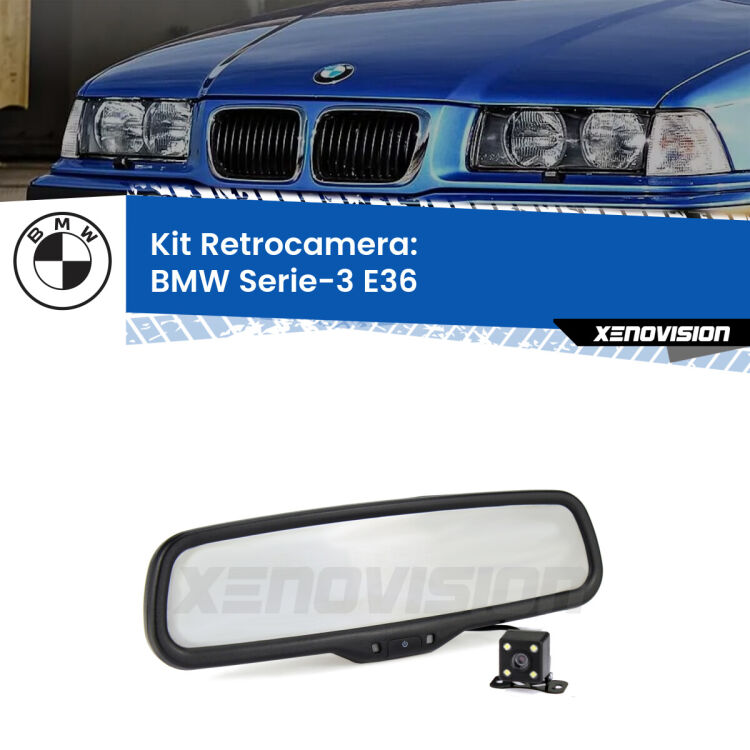 Telecamera e Specchio retrovisore OEM Look con display invisibile per BMW Serie-3 E36 Kit Telecamera Parcheggio e Specchietto retrovisore con display invisibile per BMW Serie-3 E36. Spento è identico all’originale. In retromarcia, l’immagine appare in un riquadro prima invisibile