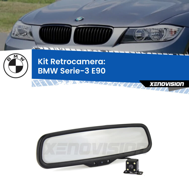 Telecamera e Specchio retrovisore OEM Look con display invisibile per BMW Serie-3 E90 Kit Telecamera Parcheggio e Specchietto retrovisore con display invisibile per BMW Serie-3 E90. Spento è identico all’originale. In retromarcia, l’immagine appare in un riquadro prima invisibile