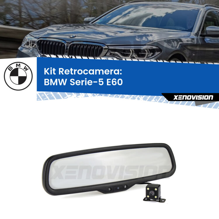 Telecamera e Specchio retrovisore OEM Look con display invisibile per BMW Serie-5 E60 Kit Telecamera Parcheggio e Specchietto retrovisore con display invisibile per BMW Serie-5 E60. Spento è identico all’originale. In retromarcia, l’immagine appare in un riquadro prima invisibile