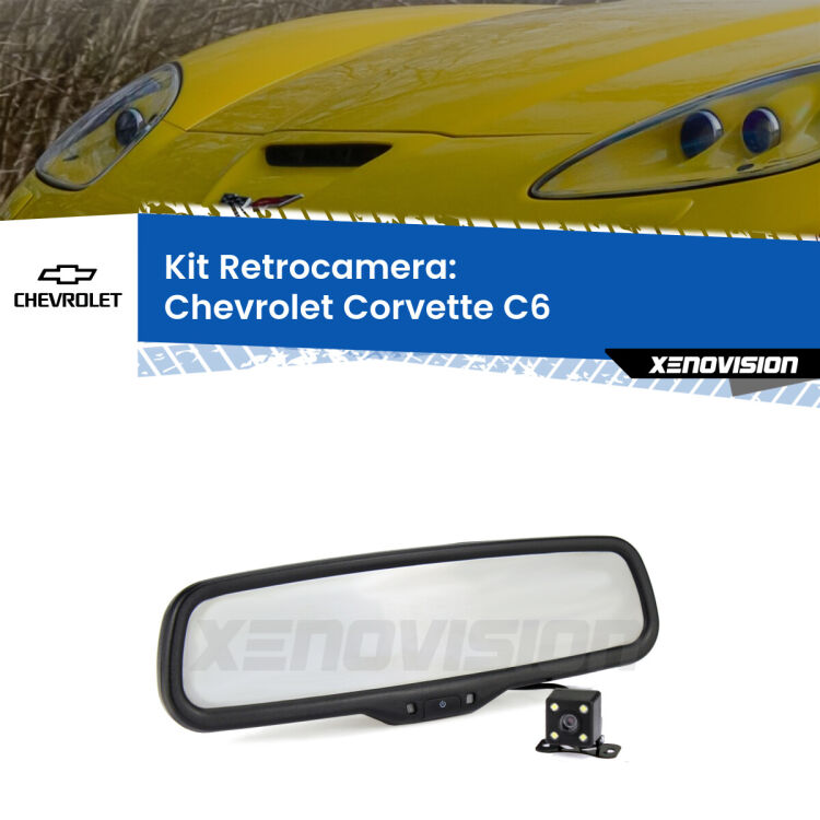 Telecamera e Specchio retrovisore OEM Look con display invisibile per Chevrolet Corvette C6 Kit Telecamera Parcheggio e Specchietto retrovisore con display invisibile per Chevrolet Corvette C6. Spento è identico all’originale. In retromarcia, l’immagine appare in un riquadro prima invisibile