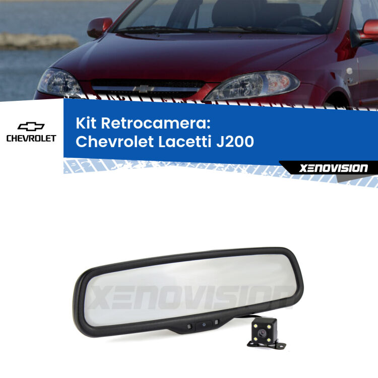 Telecamera e Specchio retrovisore OEM Look con display invisibile per Chevrolet Lacetti J200 Kit Telecamera Parcheggio e Specchietto retrovisore con display invisibile per Chevrolet Lacetti J200. Spento è identico all’originale. In retromarcia, l’immagine appare in un riquadro prima invisibile