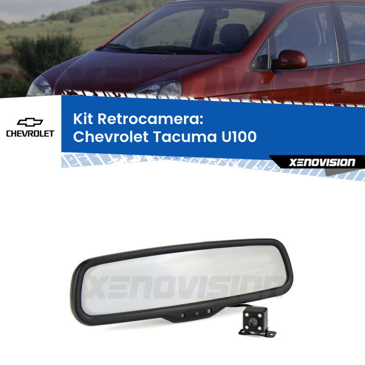 Telecamera e Specchio retrovisore OEM Look con display invisibile per Chevrolet Tacuma U100 Kit Telecamera Parcheggio e Specchietto retrovisore con display invisibile per Chevrolet Tacuma U100. Spento è identico all’originale. In retromarcia, l’immagine appare in un riquadro prima invisibile
