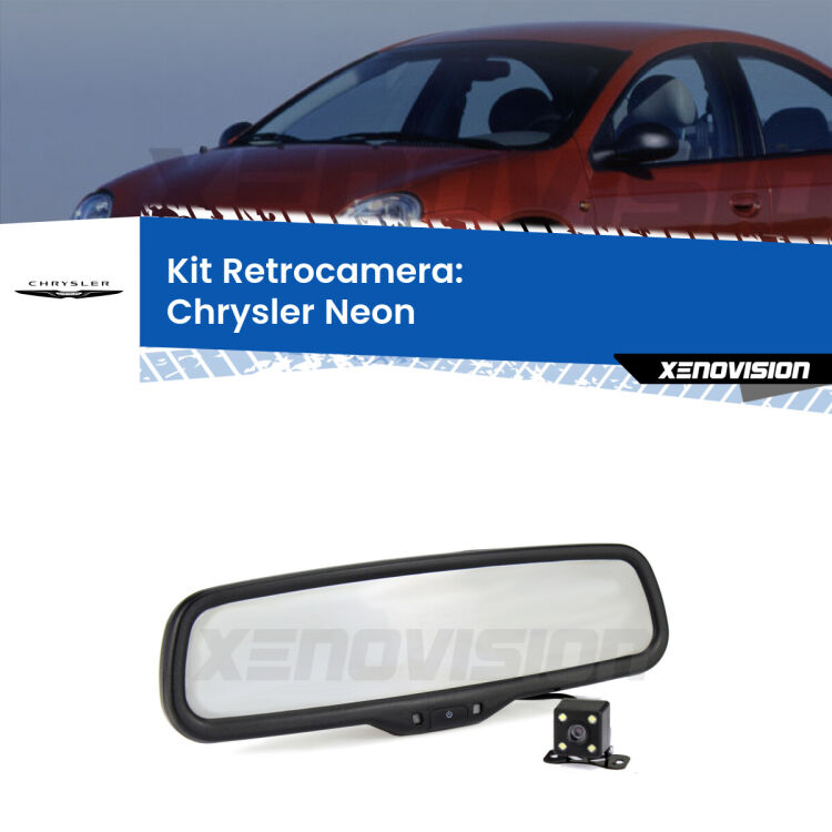 Telecamera e Specchio retrovisore OEM Look con display invisibile per Chrysler Neon Kit Telecamera Parcheggio e Specchietto retrovisore con display invisibile per Chrysler Neon . Spento è identico all’originale. In retromarcia, l’immagine appare in un riquadro prima invisibile
