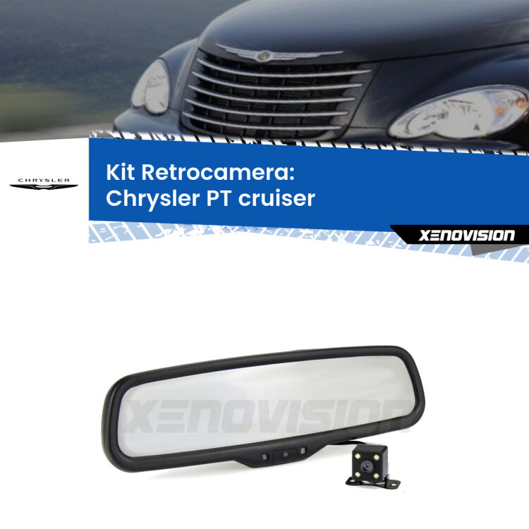 Telecamera e Specchio retrovisore OEM Look con display invisibile per Chrysler PT cruiser Kit Telecamera Parcheggio e Specchietto retrovisore con display invisibile per Chrysler PT cruiser . Spento è identico all’originale. In retromarcia, l’immagine appare in un riquadro prima invisibile