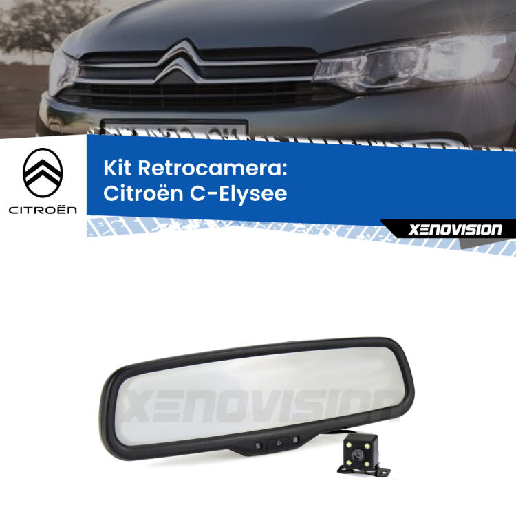 Telecamera e Specchio retrovisore OEM Look con display invisibile per Citroën C-Elysee  Kit Telecamera Parcheggio e Specchietto retrovisore con display invisibile per Citroën C-Elysee . Spento è identico all’originale. In retromarcia, l’immagine appare in un riquadro prima invisibile