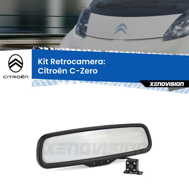 Telecamera e Specchio retrovisore OEM Look con display invisibile per Citroën C-Zero Kit Telecamera Parcheggio e Specchietto retrovisore con display invisibile per Citroën C-Zero . Spento è identico all’originale. In retromarcia, l’immagine appare in un riquadro prima invisibile