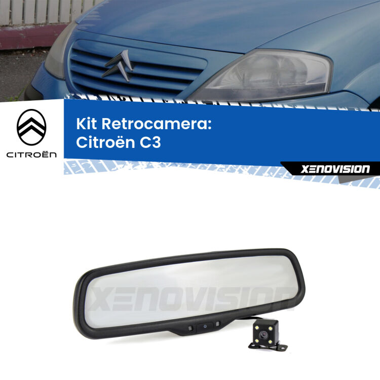 Telecamera e Specchio retrovisore OEM Look con display invisibile per Citroën C3 Kit Telecamera Parcheggio e Specchietto retrovisore con display invisibile per Citroën C3 . Spento è identico all’originale. In retromarcia, l’immagine appare in un riquadro prima invisibile