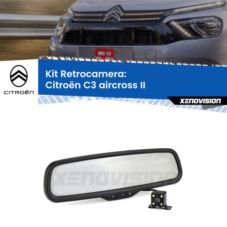 Telecamera e Specchio retrovisore OEM Look con display invisibile per Citroën C3 aircross II Kit Telecamera Parcheggio e Specchietto retrovisore con display invisibile per Citroën C3 aircross II. Spento è identico all’originale. In retromarcia, l’immagine appare in un riquadro prima invisibile