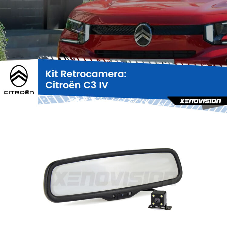 Telecamera e Specchio retrovisore OEM Look con display invisibile per Citroën C3 IV Kit Telecamera Parcheggio e Specchietto retrovisore con display invisibile per Citroën C3 IV. Spento è identico all’originale. In retromarcia, l’immagine appare in un riquadro prima invisibile