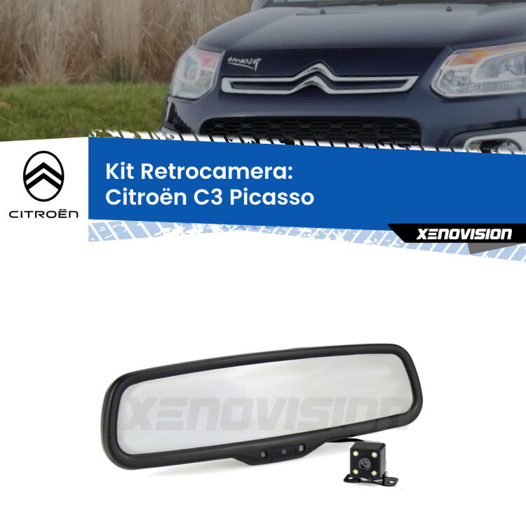 Telecamera e Specchio retrovisore OEM Look con display invisibile per Citroën C3 Picasso Kit Telecamera Parcheggio e Specchietto retrovisore con display invisibile per Citroën C3 Picasso . Spento è identico all’originale. In retromarcia, l’immagine appare in un riquadro prima invisibile