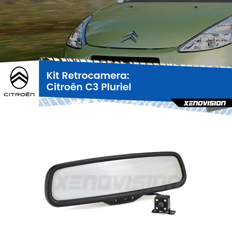 Telecamera e Specchio retrovisore OEM Look con display invisibile per Citroën C3 Pluriel Kit Telecamera Parcheggio e Specchietto retrovisore con display invisibile per Citroën C3 Pluriel . Spento è identico all’originale. In retromarcia, l’immagine appare in un riquadro prima invisibile
