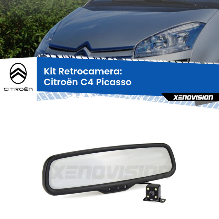 Telecamera e Specchio retrovisore OEM Look con display invisibile per Citroën C4 Picasso Kit Telecamera Parcheggio e Specchietto retrovisore con display invisibile per Citroën C4 Picasso . Spento è identico all’originale. In retromarcia, l’immagine appare in un riquadro prima invisibile