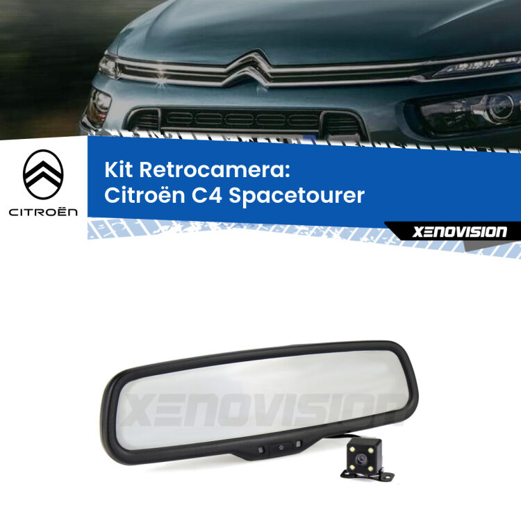 Telecamera e Specchio retrovisore OEM Look con display invisibile per Citroën C4 Spacetourer  Kit Telecamera Parcheggio e Specchietto retrovisore con display invisibile per Citroën C4 Spacetourer . Spento è identico all’originale. In retromarcia, l’immagine appare in un riquadro prima invisibile