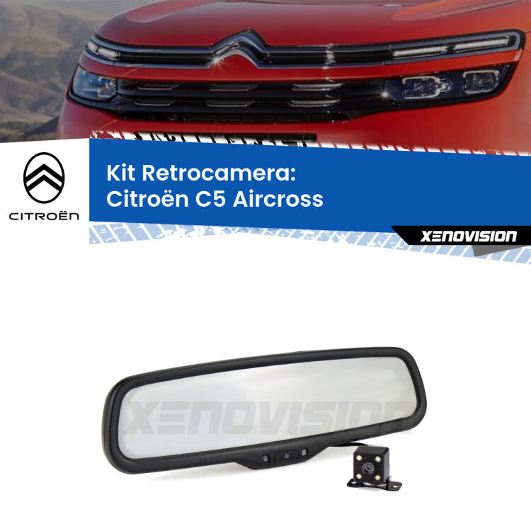 Telecamera e Specchio retrovisore OEM Look con display invisibile per Citroën C5 Aircross Kit Telecamera Parcheggio e Specchietto retrovisore con display invisibile per Citroën C5 Aircross . Spento è identico all’originale. In retromarcia, l’immagine appare in un riquadro prima invisibile