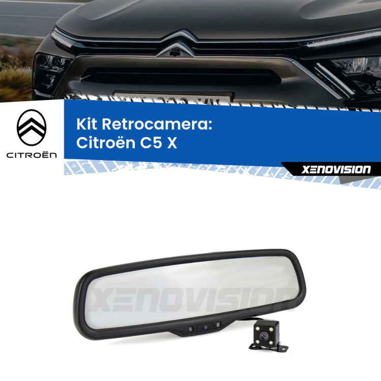 Telecamera e Specchio retrovisore OEM Look con display invisibile per Citroën C5 X Kit Telecamera Parcheggio e Specchietto retrovisore con display invisibile per Citroën C5 X . Spento è identico all’originale. In retromarcia, l’immagine appare in un riquadro prima invisibile