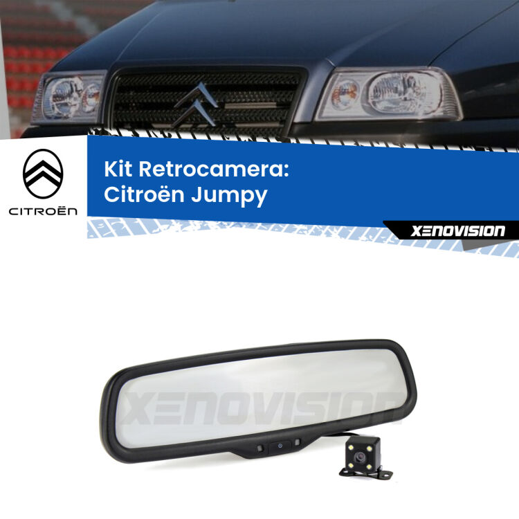 Telecamera e Specchio retrovisore OEM Look con display invisibile per Citroën Jumpy Kit Telecamera Parcheggio e Specchietto retrovisore con display invisibile per Citroën Jumpy . Spento è identico all’originale. In retromarcia, l’immagine appare in un riquadro prima invisibile
