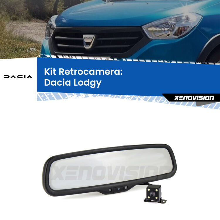 Telecamera e Specchio retrovisore OEM Look con display invisibile per Dacia Lodgy Kit Telecamera Parcheggio e Specchietto retrovisore con display invisibile per Dacia Lodgy . Spento è identico all’originale. In retromarcia, l’immagine appare in un riquadro prima invisibile