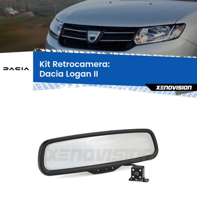 Telecamera e Specchio retrovisore OEM Look con display invisibile per Dacia Logan II Kit Telecamera Parcheggio e Specchietto retrovisore con display invisibile per Dacia Logan II. Spento è identico all’originale. In retromarcia, l’immagine appare in un riquadro prima invisibile