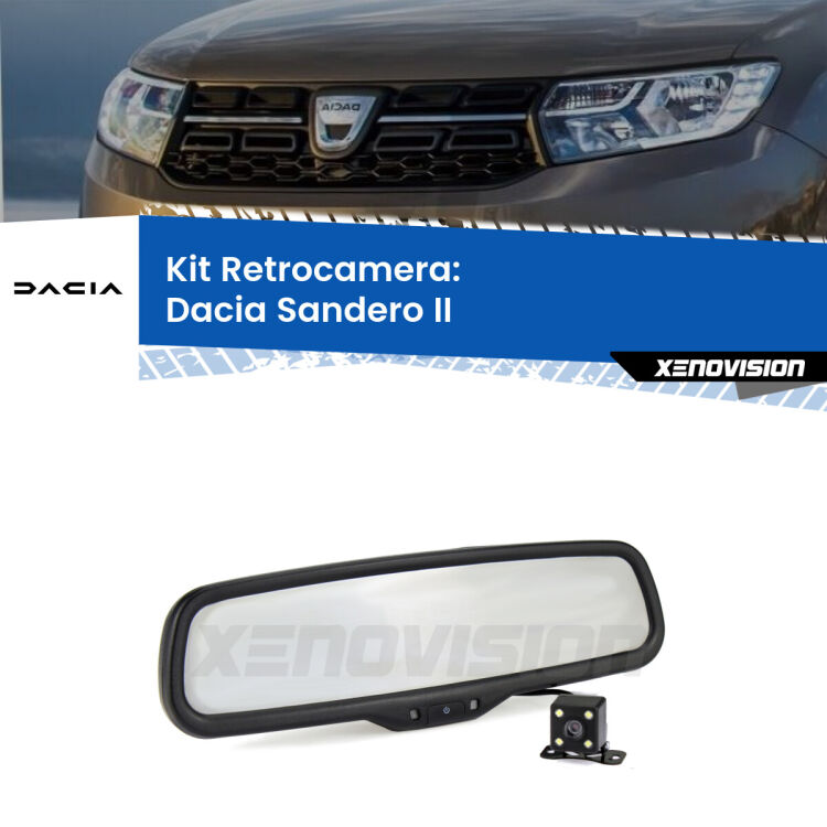 Telecamera e Specchio retrovisore OEM Look con display invisibile per Dacia Sandero II Kit Telecamera Parcheggio e Specchietto retrovisore con display invisibile per Dacia Sandero II . Spento è identico all’originale. In retromarcia, l’immagine appare in un riquadro prima invisibile