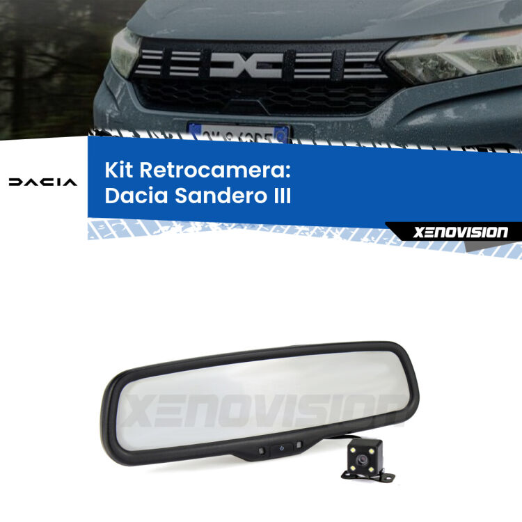 Telecamera e Specchio retrovisore OEM Look con display invisibile per Dacia Sandero III Kit Telecamera Parcheggio e Specchietto retrovisore con display invisibile per Dacia Sandero III . Spento è identico all’originale. In retromarcia, l’immagine appare in un riquadro prima invisibile
