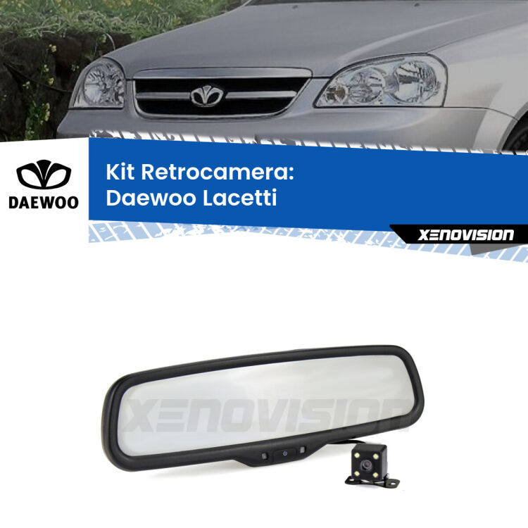 Telecamera e Specchio retrovisore OEM Look con display invisibile per Daewoo Lacetti Kit Telecamera Parcheggio e Specchietto retrovisore con display invisibile per Daewoo Lacetti . Spento è identico all’originale. In retromarcia, l’immagine appare in un riquadro prima invisibile