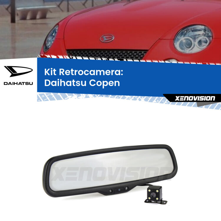 Telecamera e Specchio retrovisore OEM Look con display invisibile per Daihatsu Copen Kit Telecamera Parcheggio e Specchietto retrovisore con display invisibile per Daihatsu Copen . Spento è identico all’originale. In retromarcia, l’immagine appare in un riquadro prima invisibile