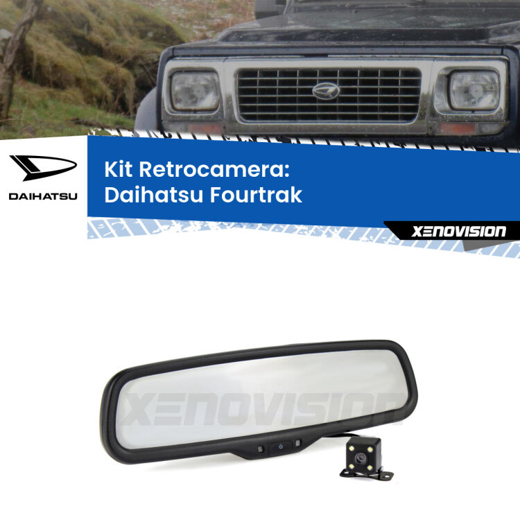 Telecamera e Specchio retrovisore OEM Look con display invisibile per Daihatsu Fourtrak Kit Telecamera Parcheggio e Specchietto retrovisore con display invisibile per Daihatsu Fourtrak . Spento è identico all’originale. In retromarcia, l’immagine appare in un riquadro prima invisibile